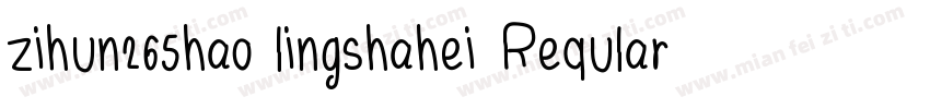 zihun265hao lingshahei Reqular字体转换